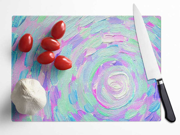 Swirl Of Strokes Glass Chopping Board