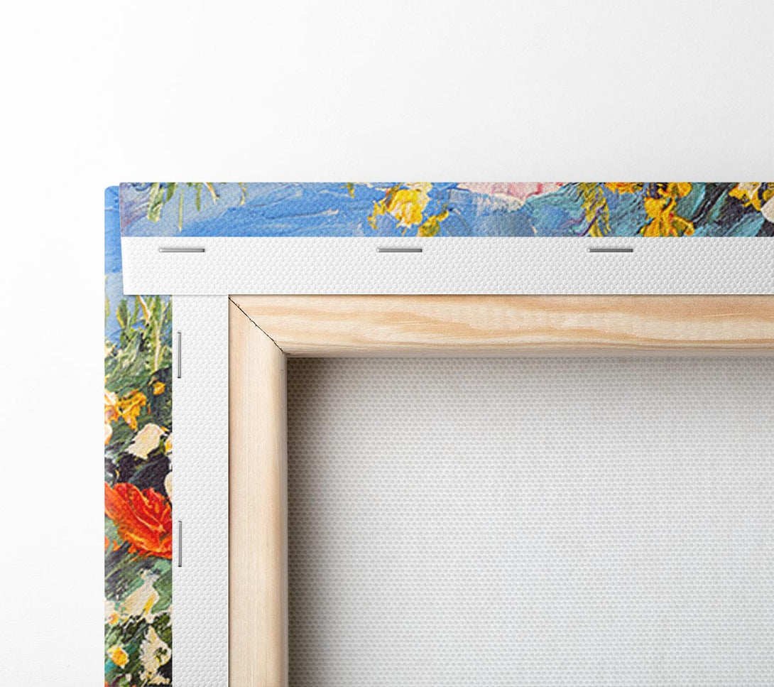  A Canvas Print of Mixed Poppies In The Sun Canvas Wall Art