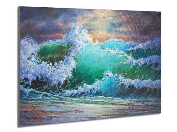 Crashing Waters Of Paint Metal Print