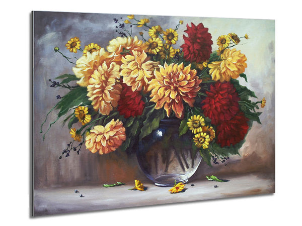 Vase Of Flowers Painting Metal Print