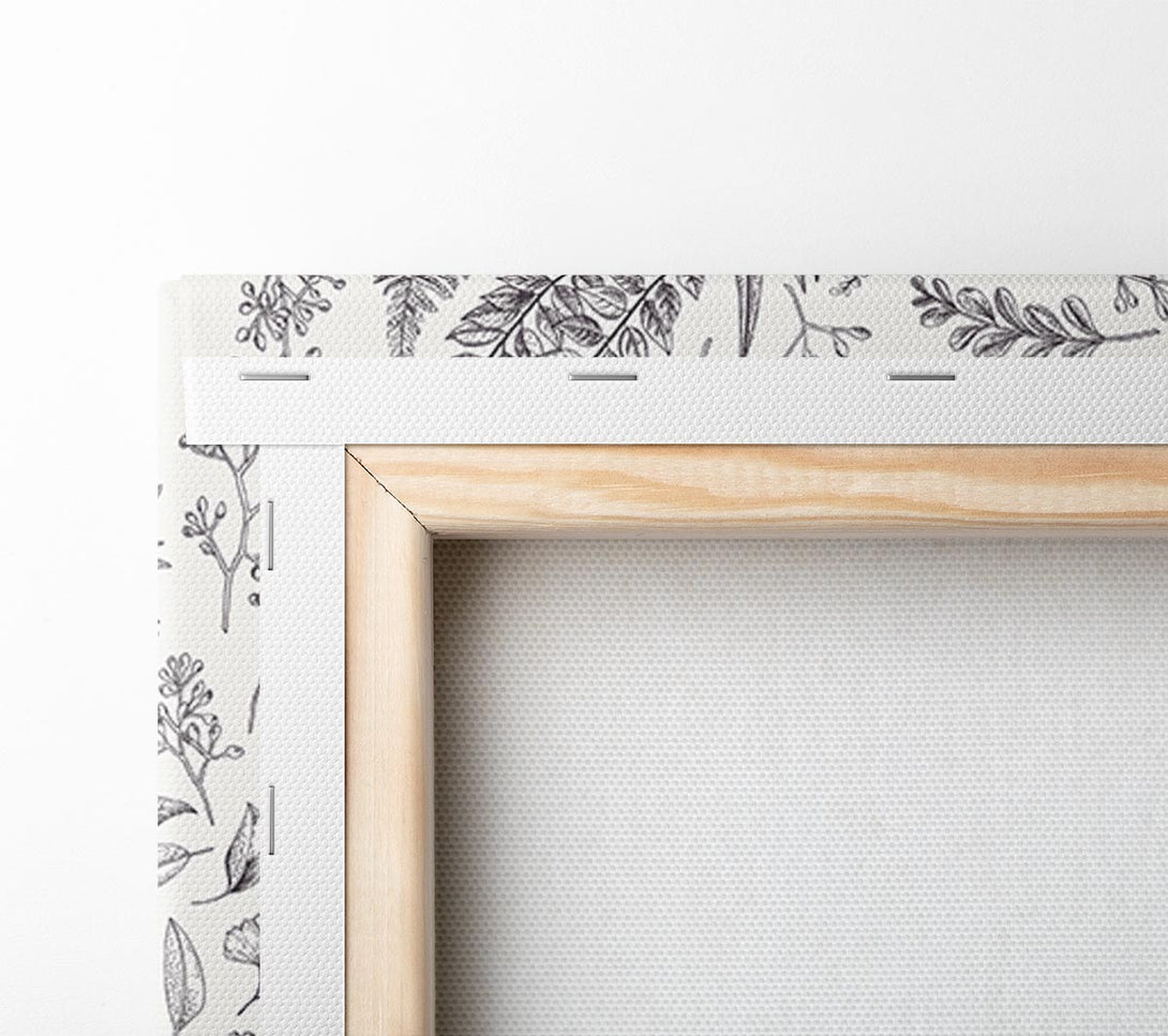  A Canvas Print of Natures Leaves Hand Drawn Canvas Art