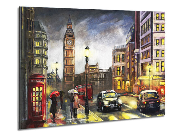 City London At Dusk Metal Print