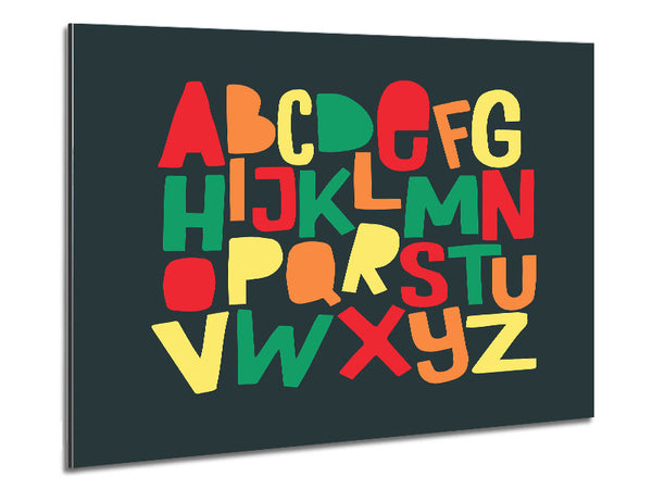 The Alphabet Modern Metal Print