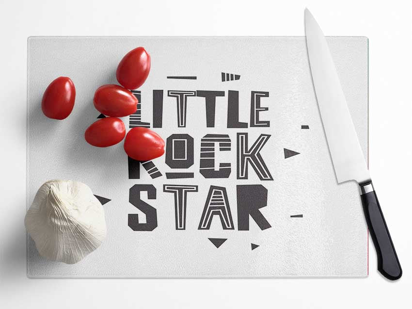 Little Rock Star Glass Chopping Board