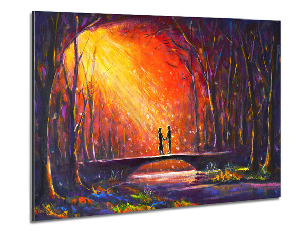 Meeting In The Forest Metal Print