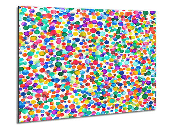Thousands Of Watercolour Dots Metal Print