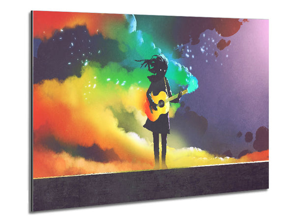 Colourful Acoustic Jets Metal Print