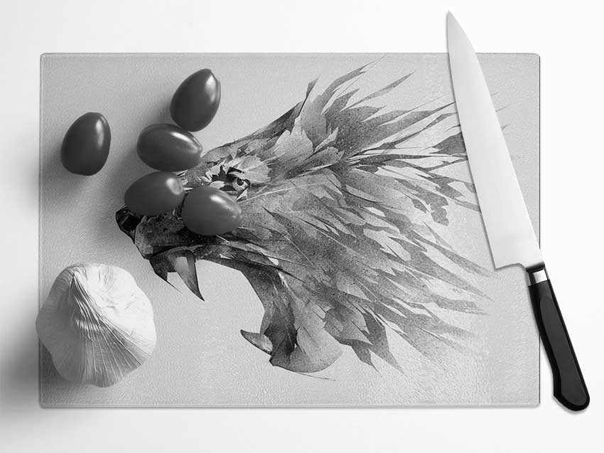 Fractual Lion Roar Glass Chopping Board