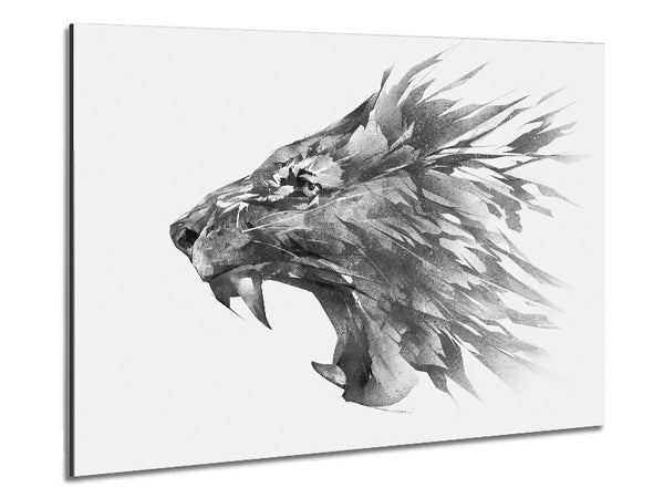 Fractual Lion Roar Metal Print