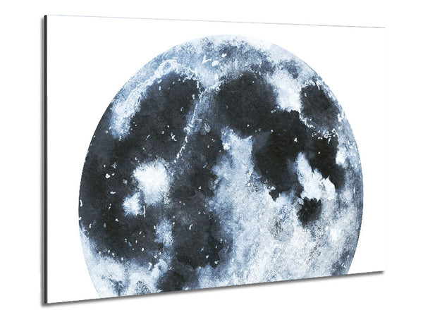 The Moon Peering Metal Print