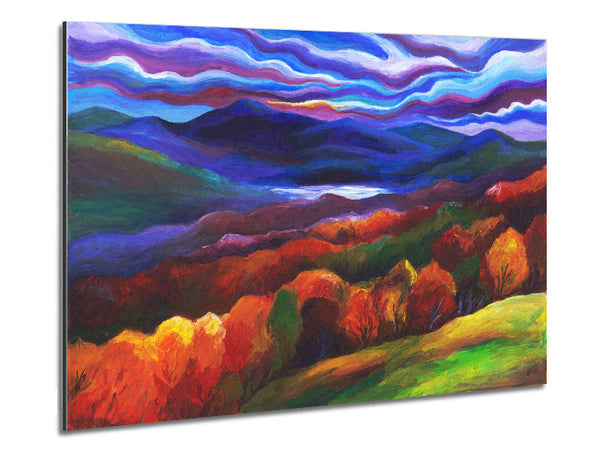 Multicoloured Mountains Metal Print