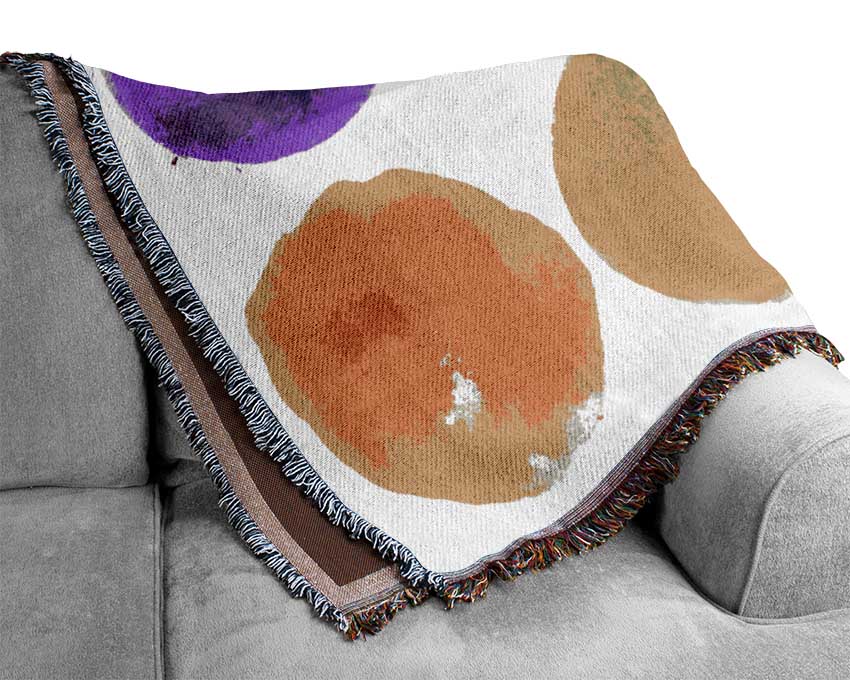 Eight Blobs Of Colour Woven Blanket