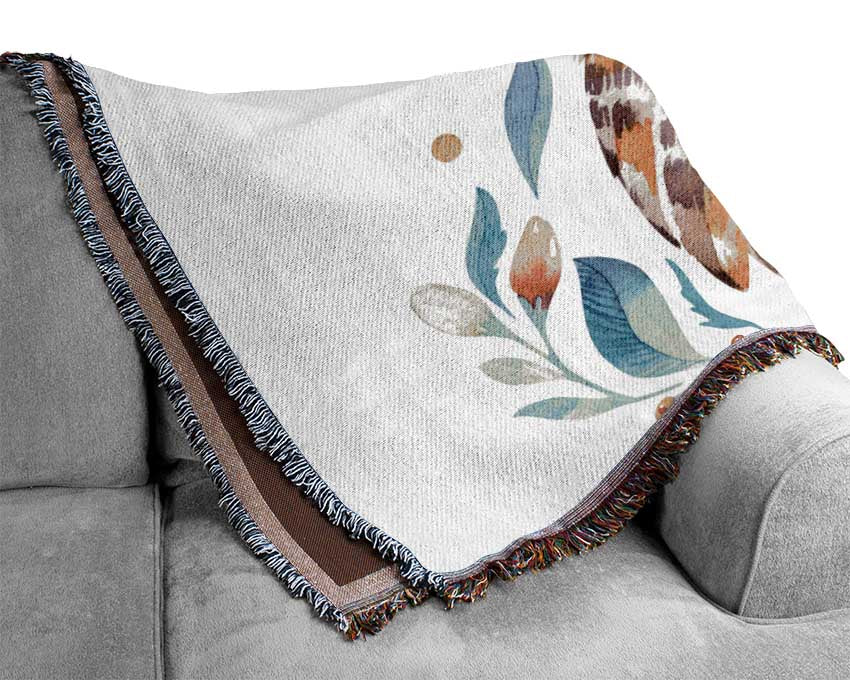 Native Indian Owl Woven Blanket