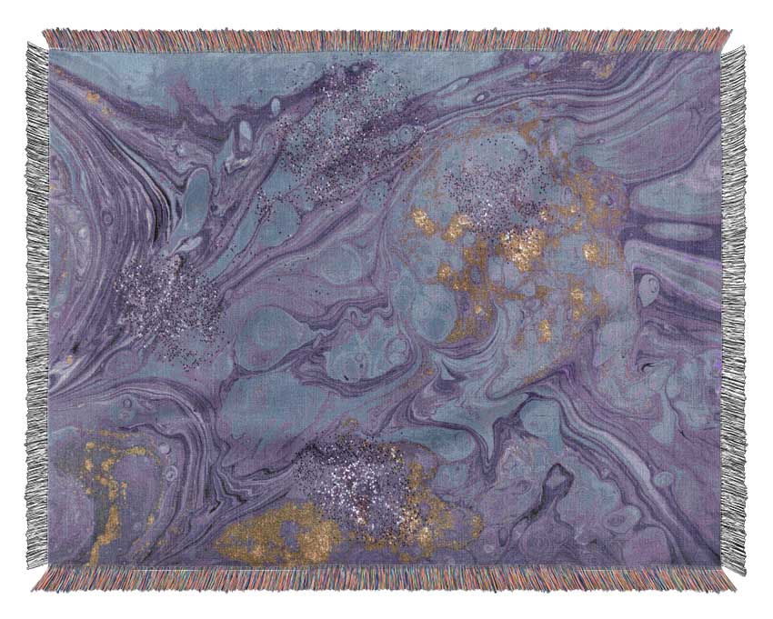 Purple Bomb Of Oil Woven Blanket