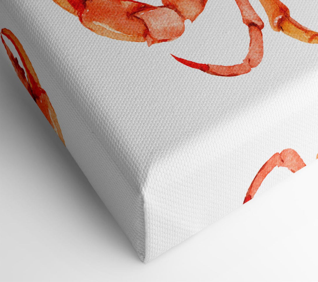 A Canvas Print of Watercolour Crab Canvas Art