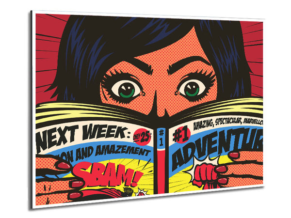 Comic Book Read Metal Print