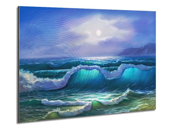 Waves Off The Coast Metal Print