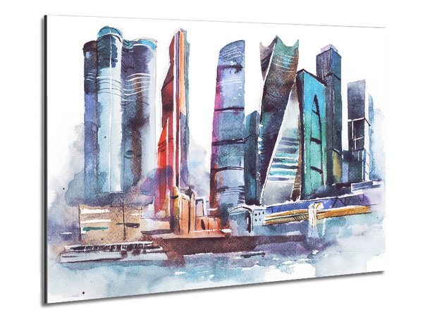 The City Harbour Metal Print