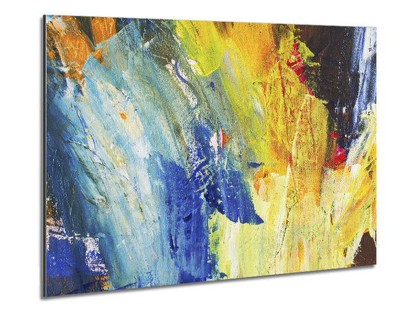 Hard Strokes Of Colour Metal Print