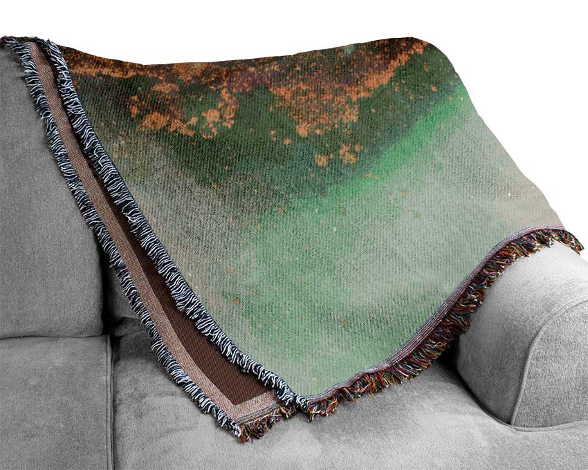 Green Marble Stone Woven Blanket