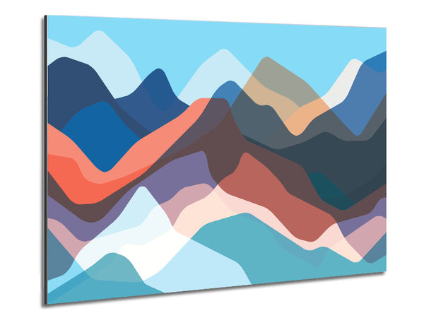 Modern Mountain Range Metal Print