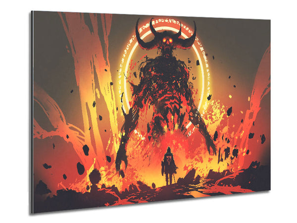 Demons Rise Above Warrior Metal Print