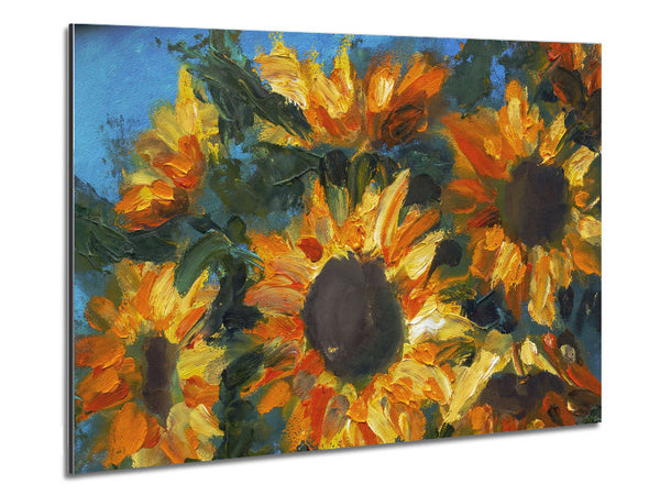Sunflower Still Life Metal Print