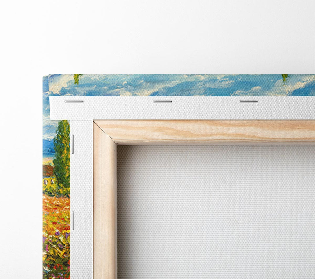  A Canvas Print of Field Of Trees And Flowers Canvas Art