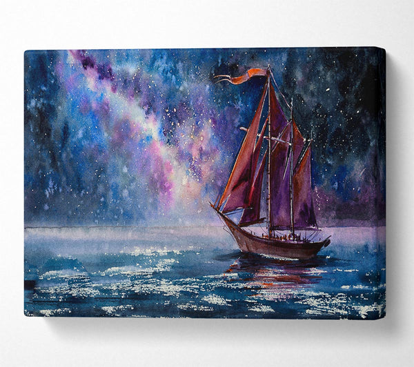 A Canvas Print of The Boat To The Universe Canvas Print