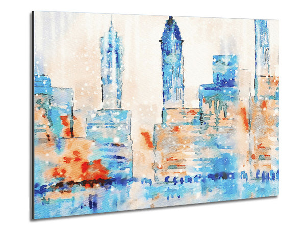 Hazy Streets Of New York Metal Print