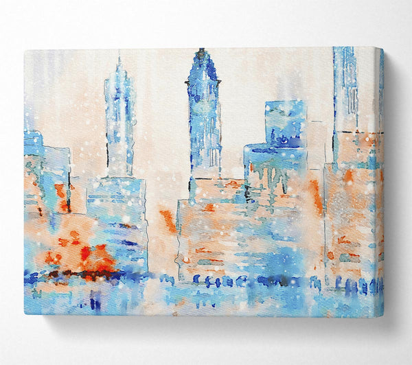  A Canvas Print of Hazy Streets Of New York Canvas Wall Art