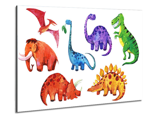 Dinosaur Assortment Metal Print