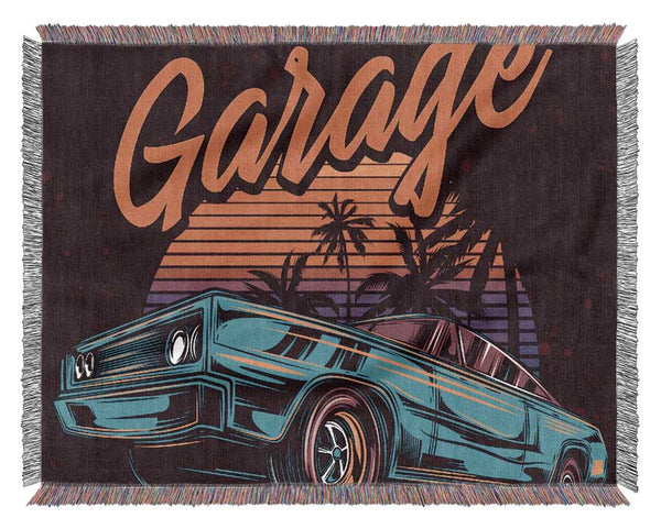 Fast Garage Cars Woven Blanket