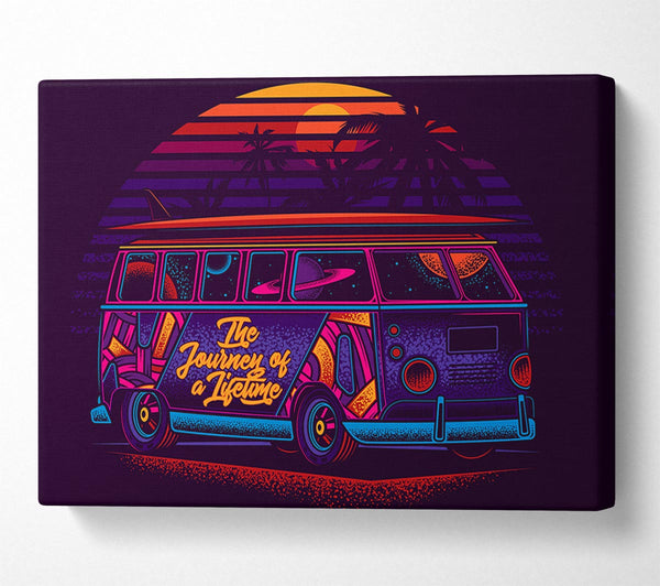  A Canvas Print of Vw Camper Surfs Up Canvas Art