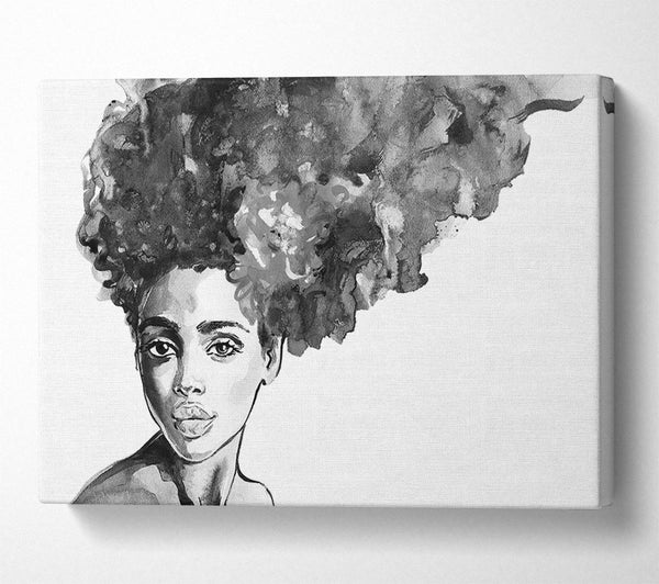  A Canvas Print of Watercolour Hairstyle Canvas Art