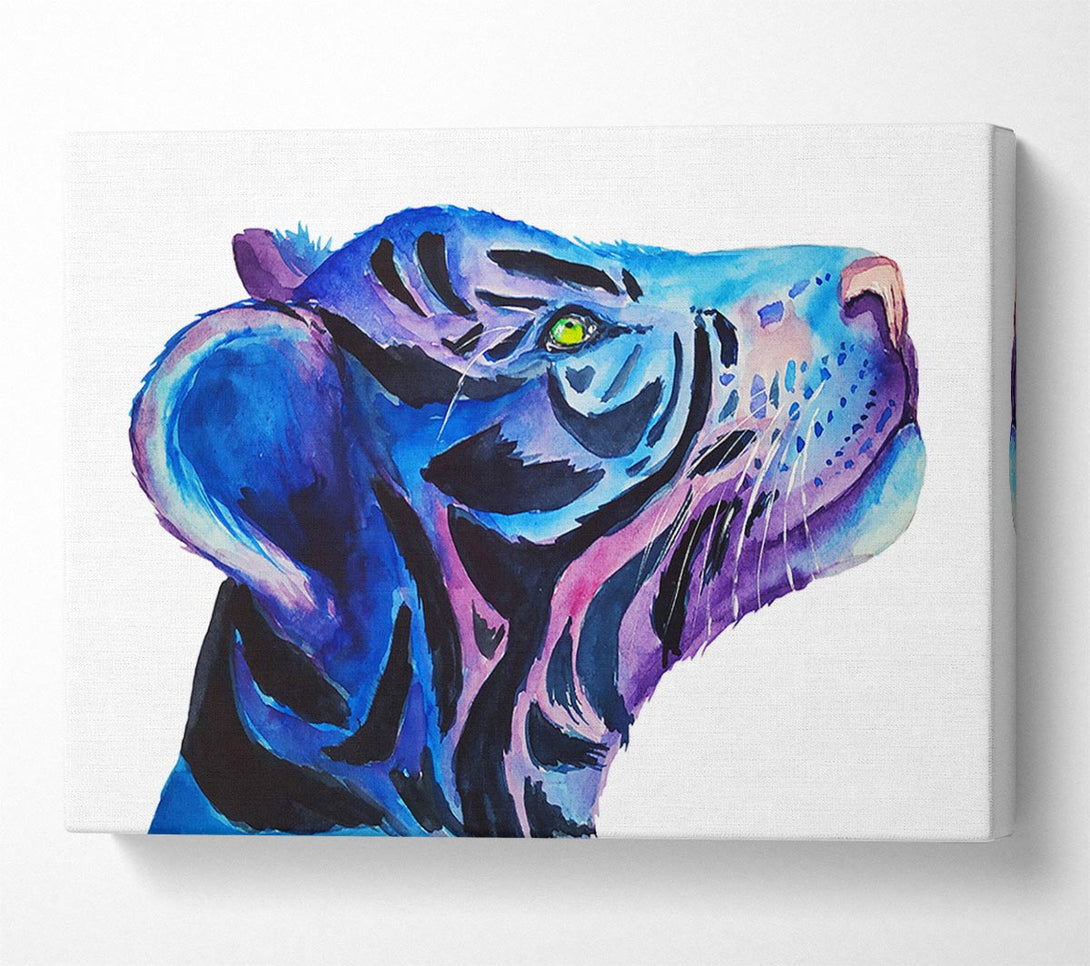  A Canvas Print of Stunning Tiger Cub Blues Canvas Wall Art