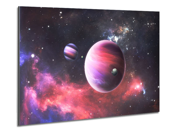 Planets In Orbit Metal Print