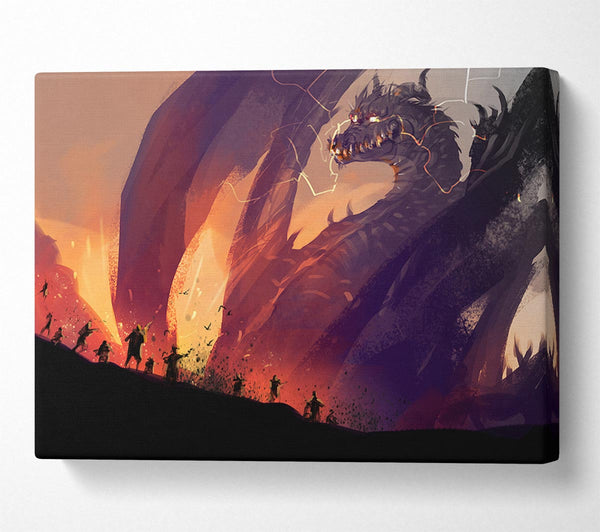  A Canvas Print of When The Dragon Attacks Canvas Wall Art