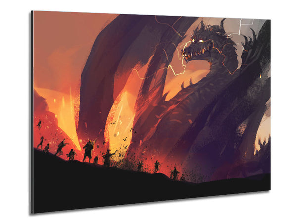 When The Dragon Attacks Metal Print