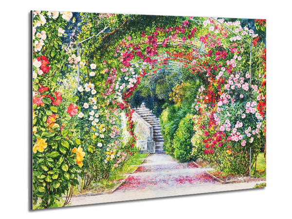 The British Garden Of Flowers Metal Print