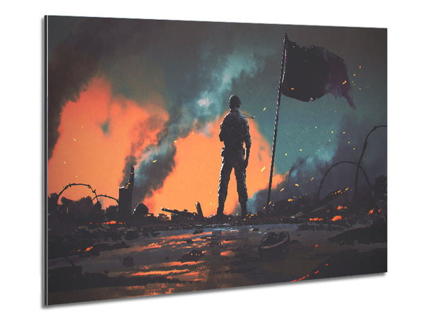 Amy In The Smoke Metal Print