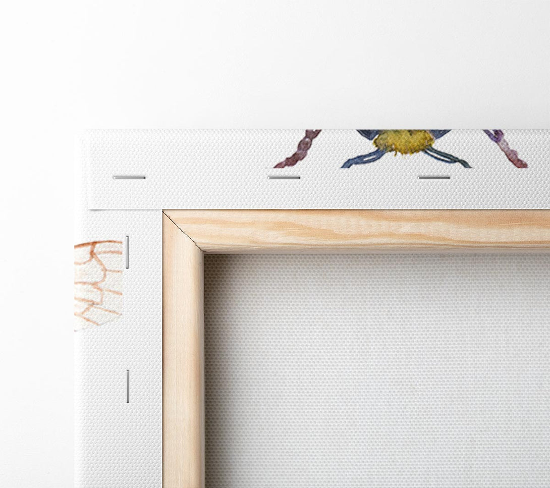 A Canvas Print of Watercolour Bee Canvas Print