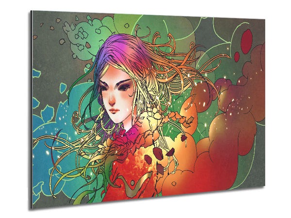 Clouds Of Colour Woman Metal Print