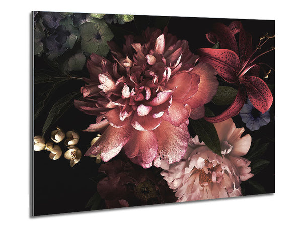 Flower Arrangement Dusk Metal Print