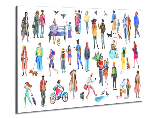 Multicultured World Metal Print