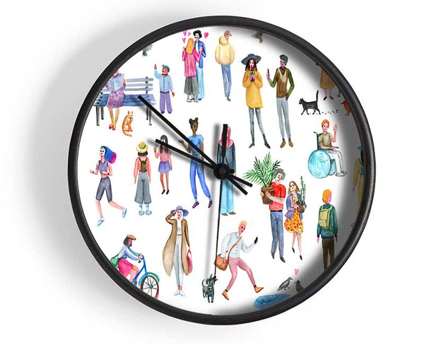 Multicultured World Clock - Wallart-Direct UK