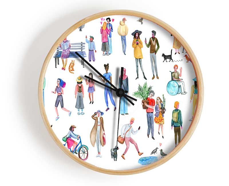 Multicultured World Clock - Wallart-Direct UK