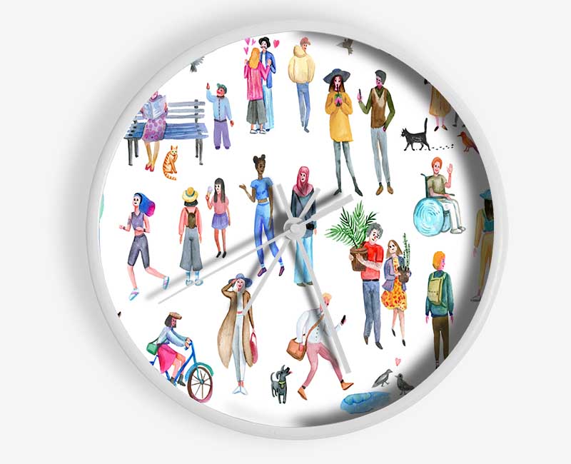 Multicultured World Clock - Wallart-Direct UK
