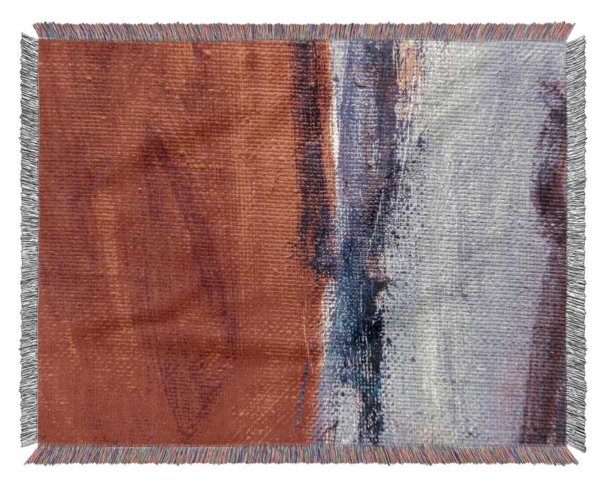 Red To Grey Woven Blanket