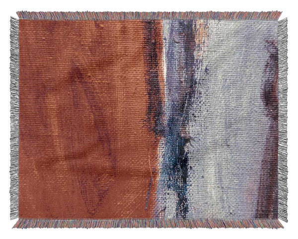 Red To Grey Woven Blanket